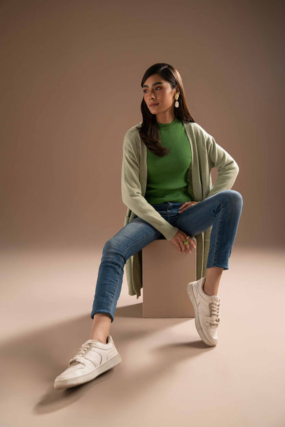 Nishat Linen - Green Long Sweater