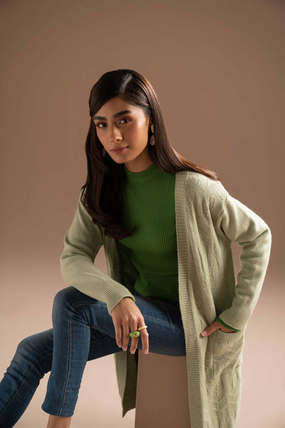 Nishat Linen - Green Long Sweater