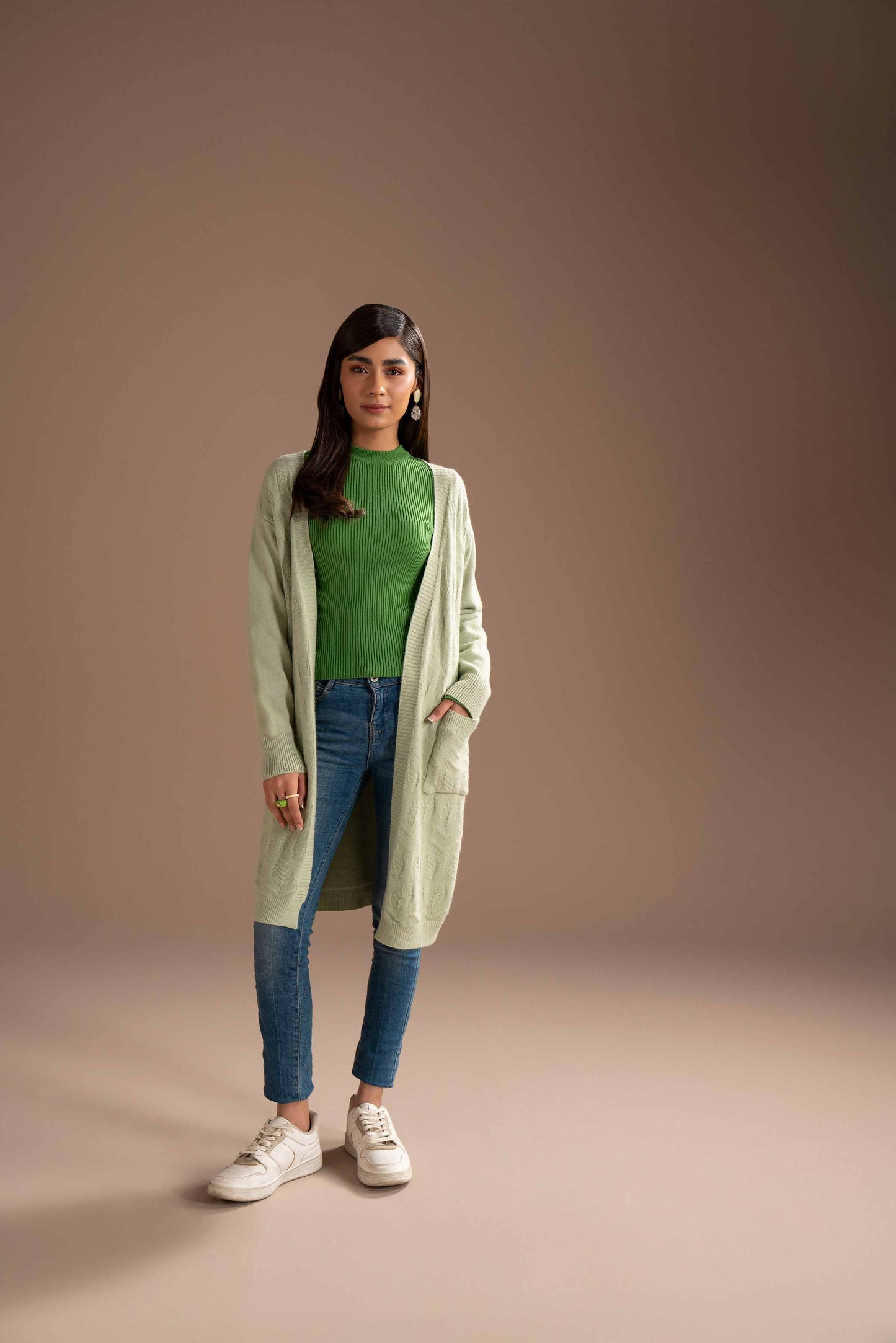 Nishat Linen - Green Long Sweater