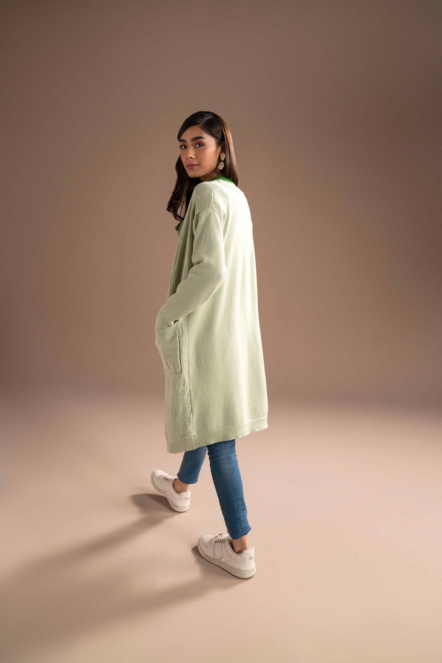 Nishat Linen - Green Long Sweater