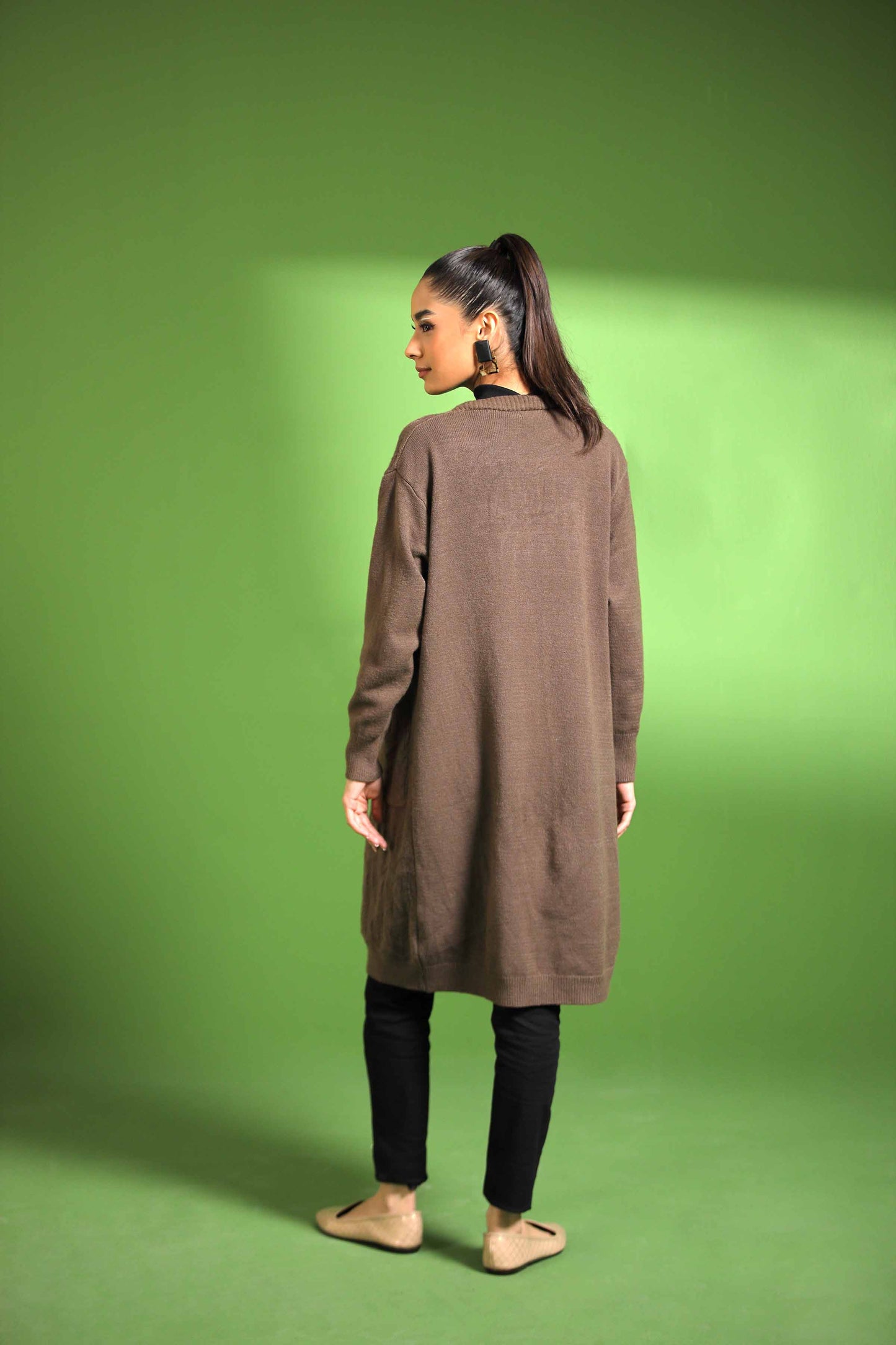 Nishat Linen - Coffee Long Sweater
