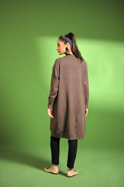 Nishat Linen - Coffee Long Sweater