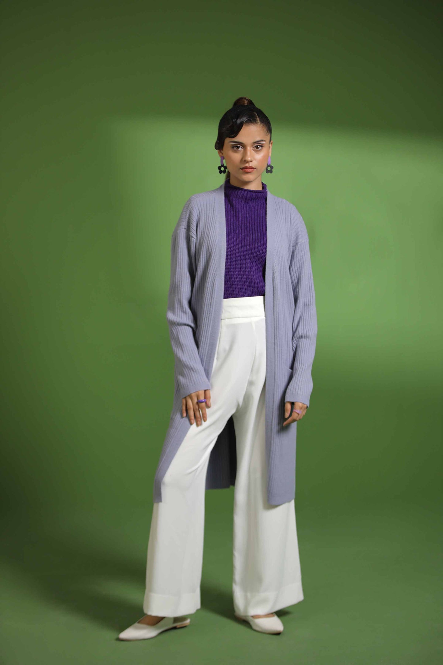 Nishat Linen - Grey Long Sweater