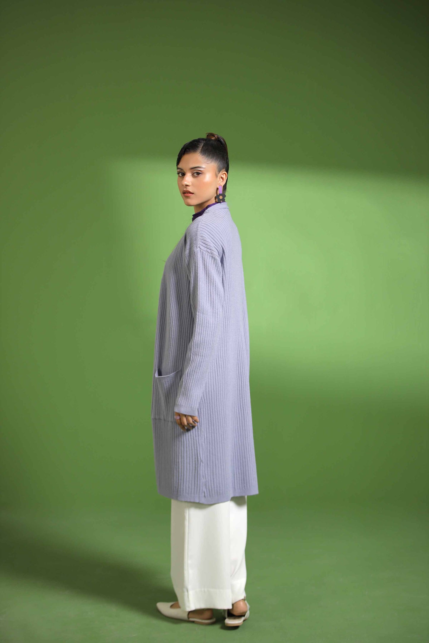 Nishat Linen - Grey Long Sweater