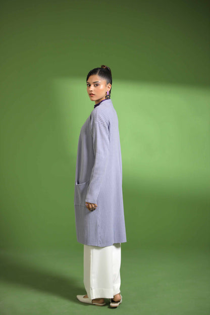 Nishat Linen - Grey Long Sweater