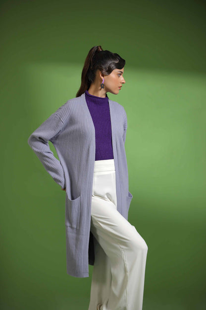 Nishat Linen - Grey Long Sweater
