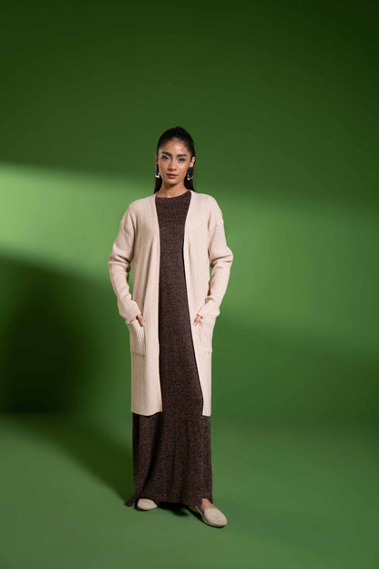 Nishat Linen - Beige Long Sweater