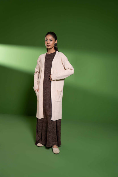 Nishat Linen - Beige Long Sweater