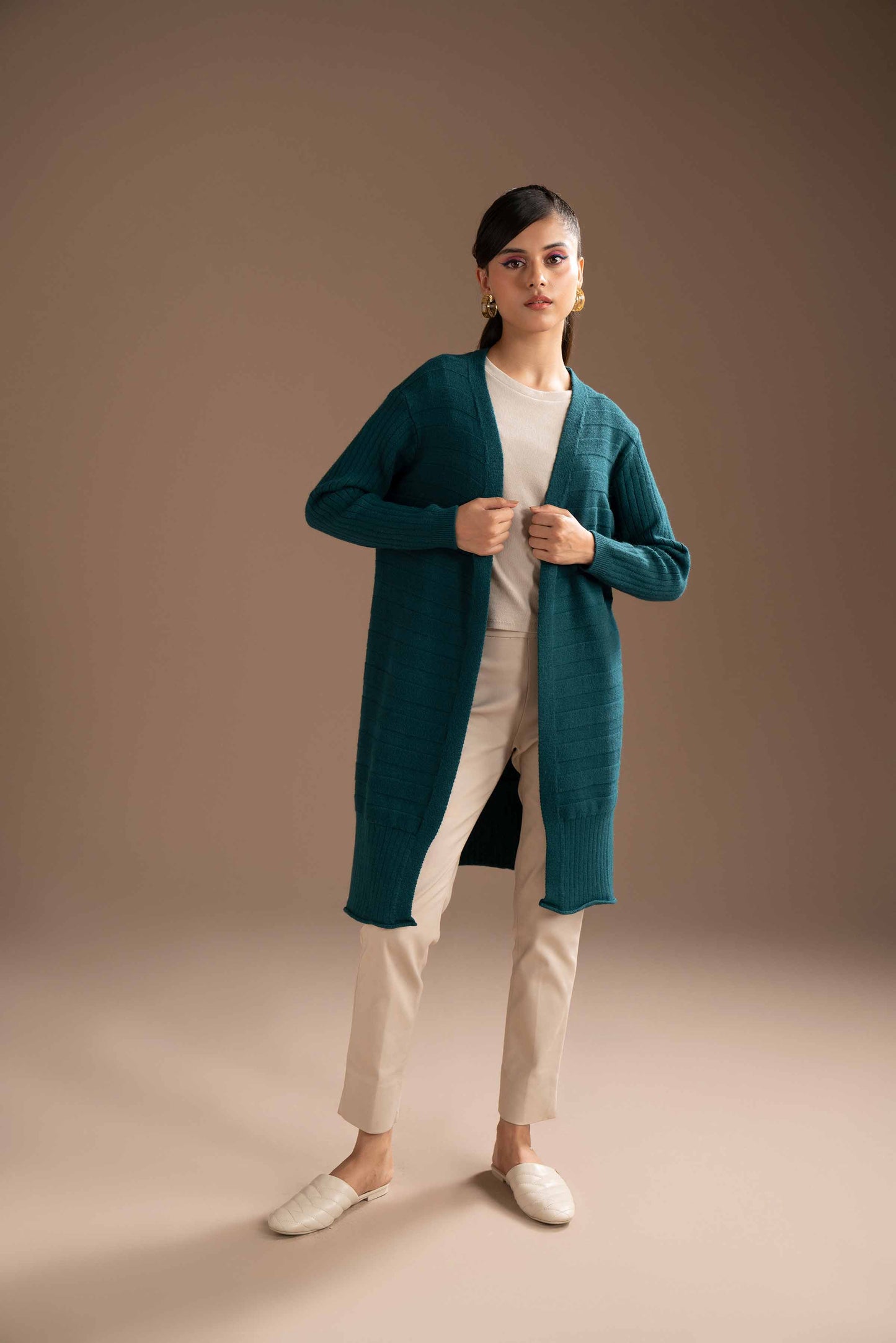 Nishat Linen - Green Long Sweater