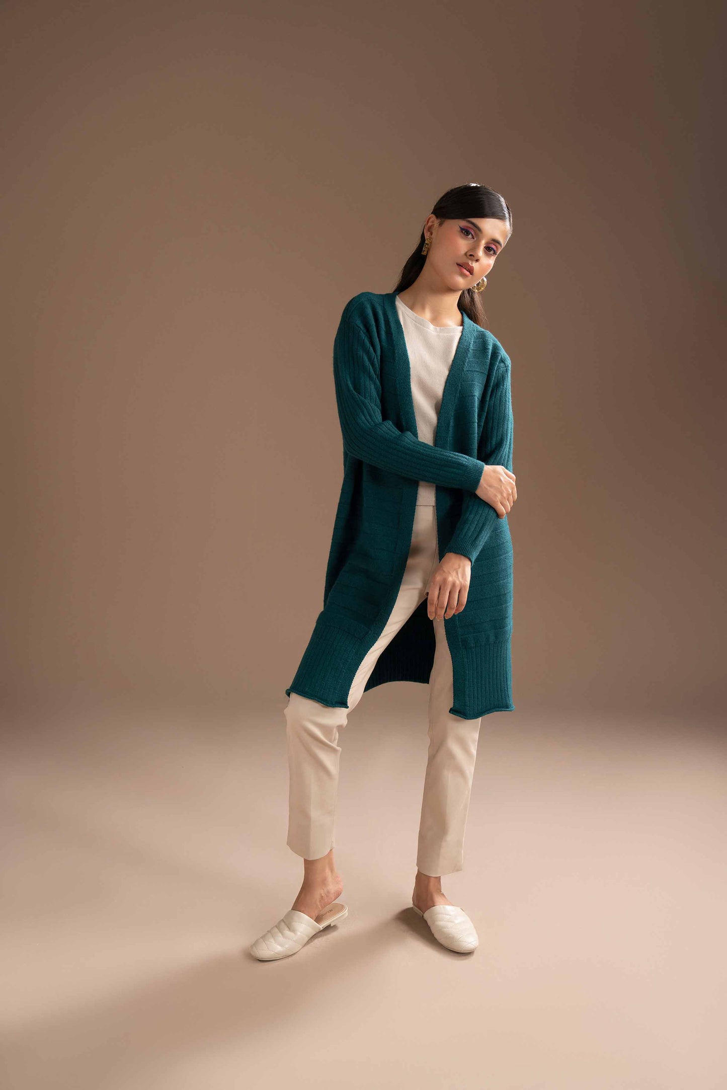 Nishat Linen - Green Long Sweater