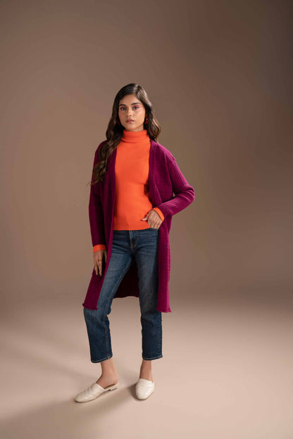 Nishat Linen - Purple Long Sweater