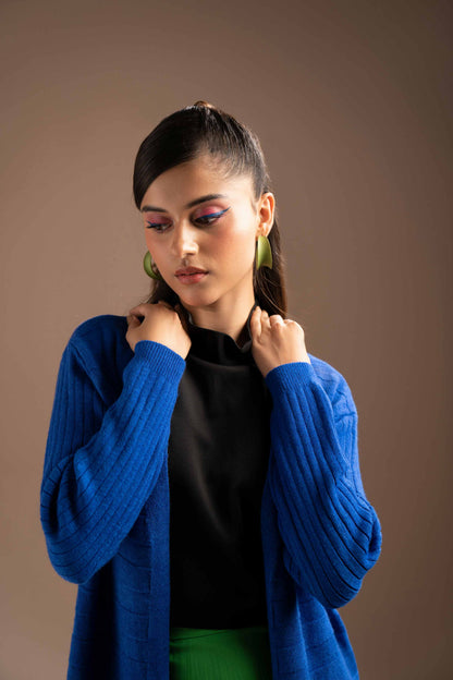 Nishat Linen - Navy Long Sweater