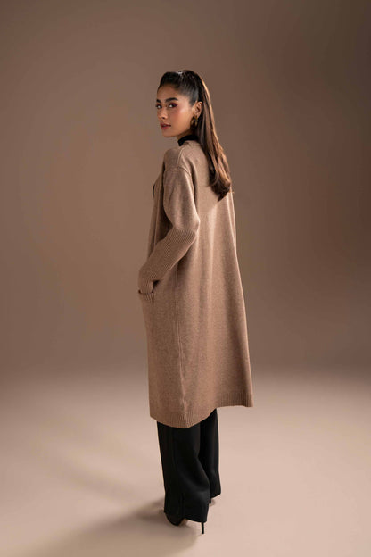 Nishat Linen - Coffee Long Sweater