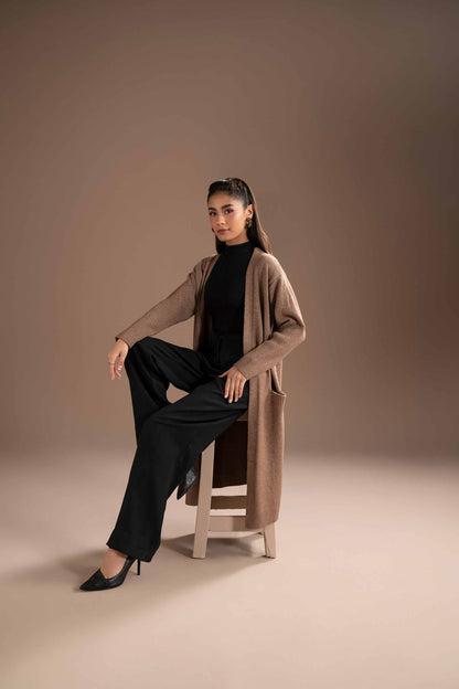 Nishat Linen - Coffee Long Sweater