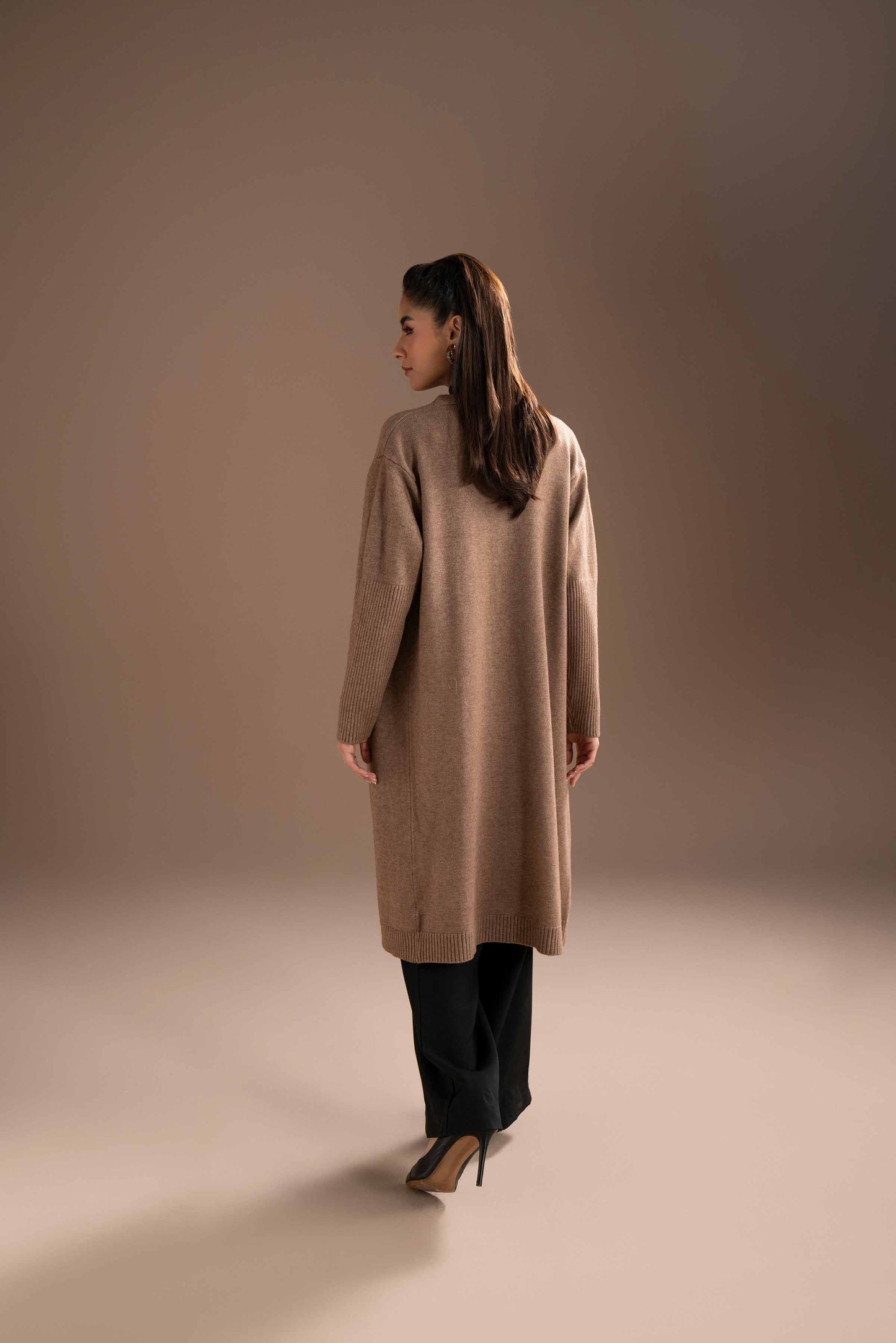 Nishat Linen - Coffee Long Sweater