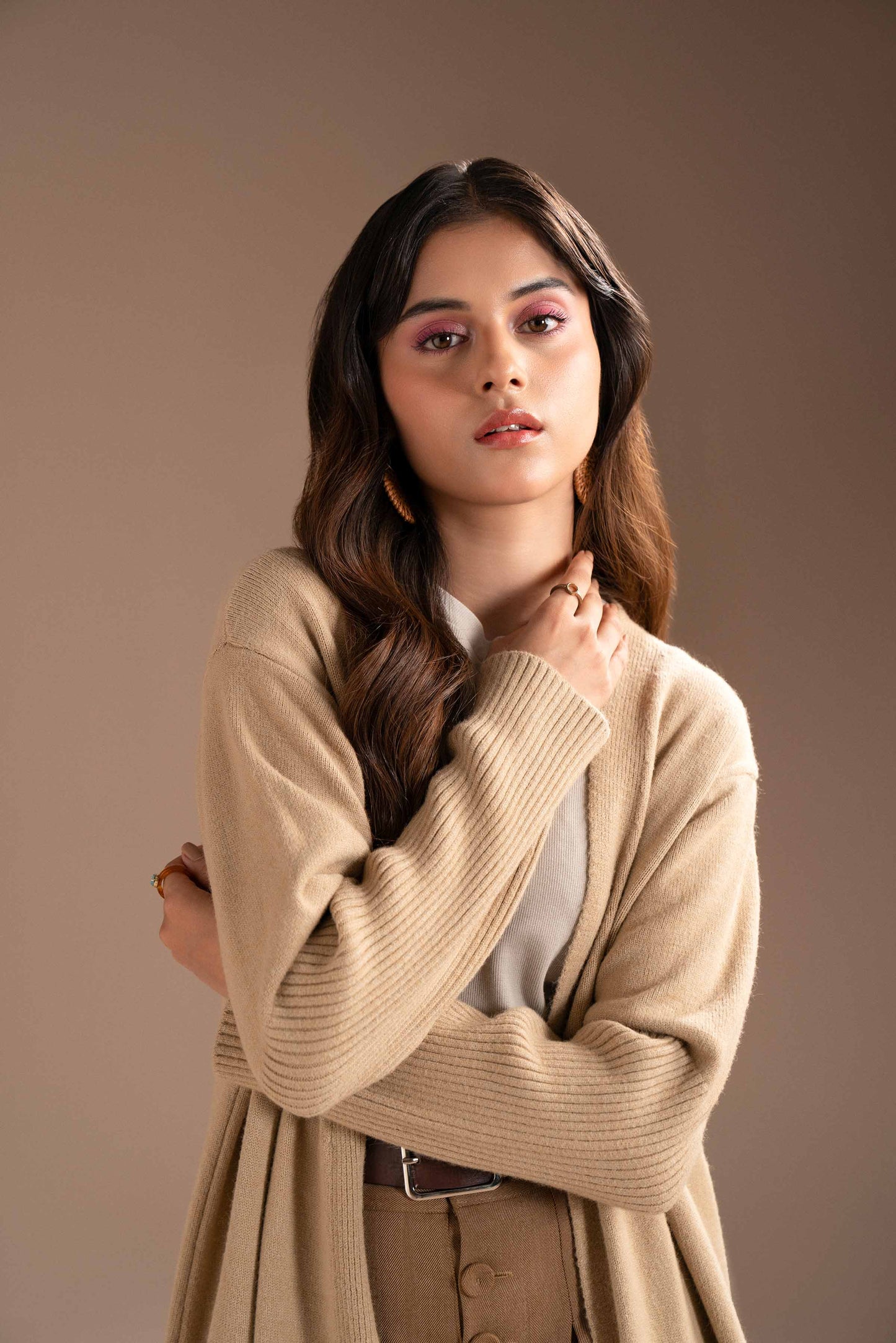 Nishat Linen - Beige Long Sweater