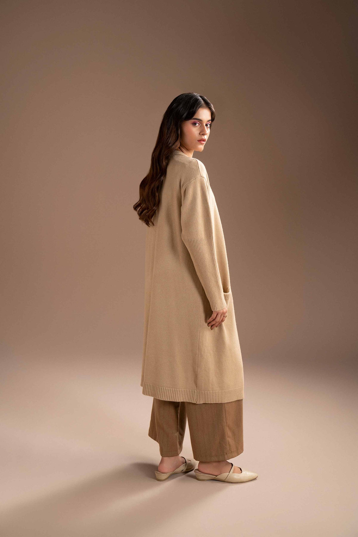 Nishat Linen - Beige Long Sweater
