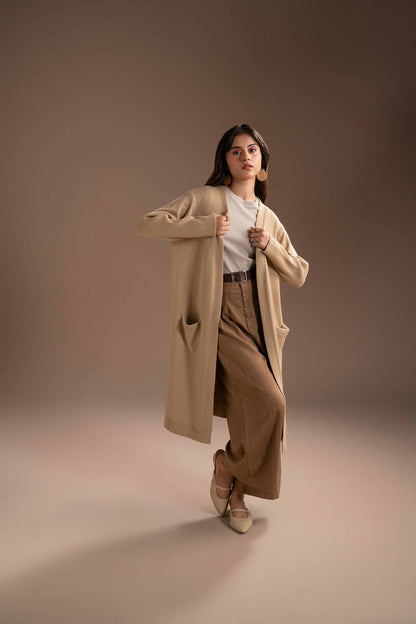 Nishat Linen - Beige Long Sweater