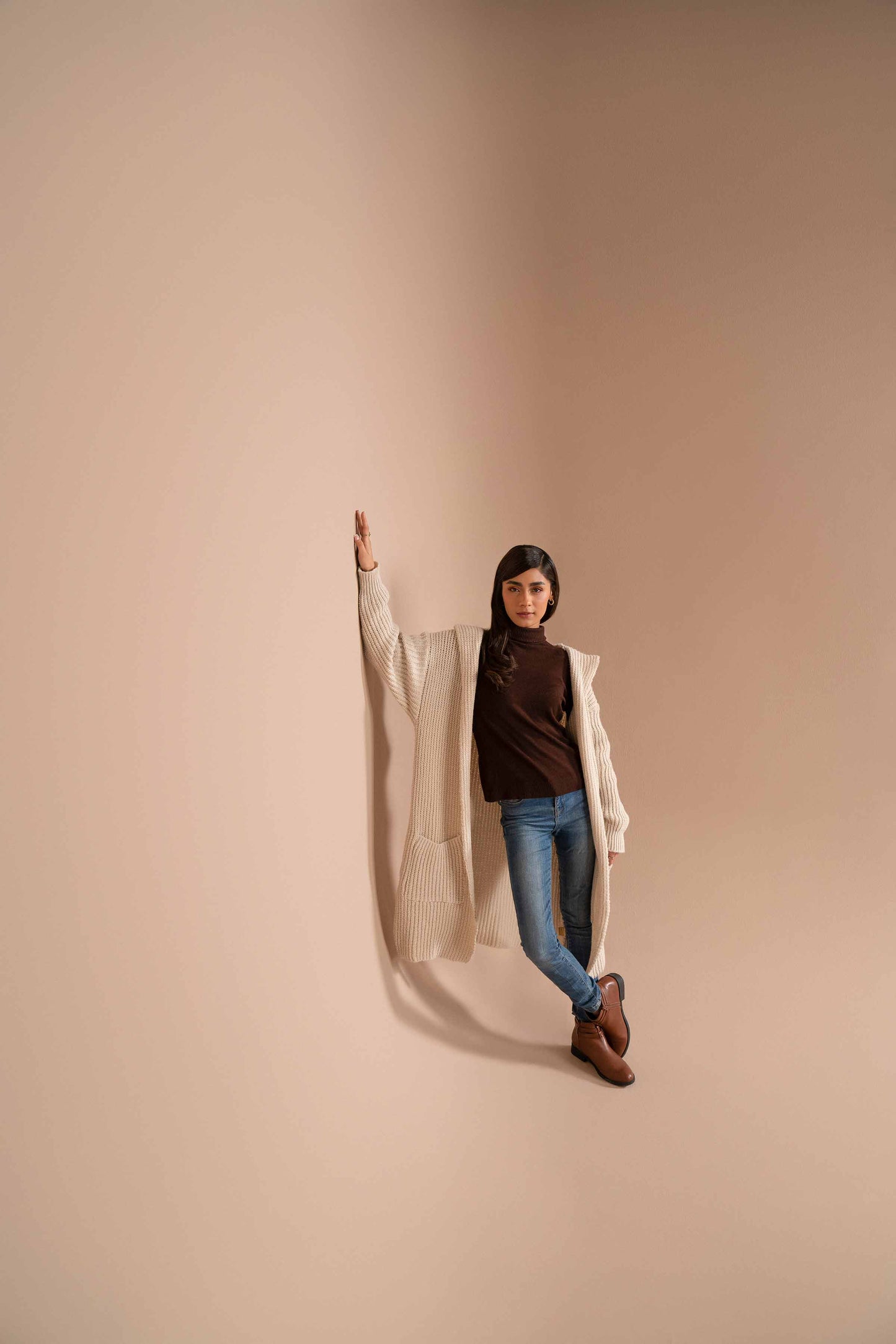 Nishat Linen - Off White Long Sweater