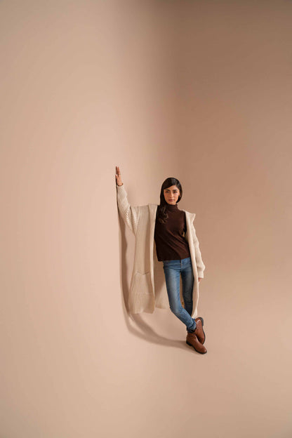 Nishat Linen - Off White Long Sweater