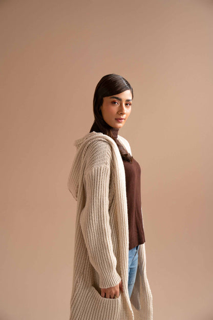 Nishat Linen - Off White Long Sweater
