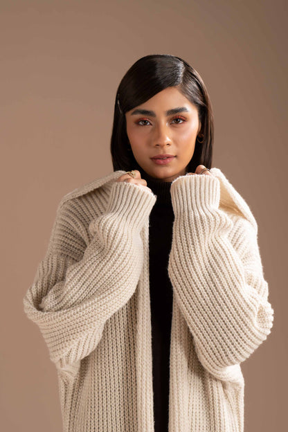 Nishat Linen - Off White Long Sweater