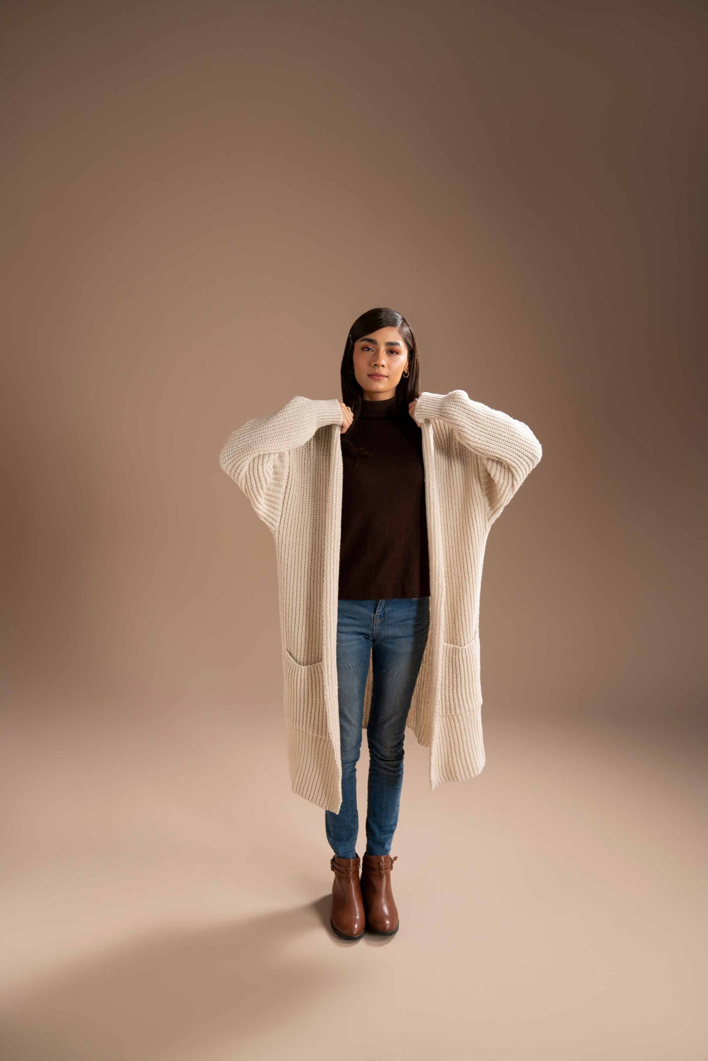 Nishat Linen - Off White Long Sweater
