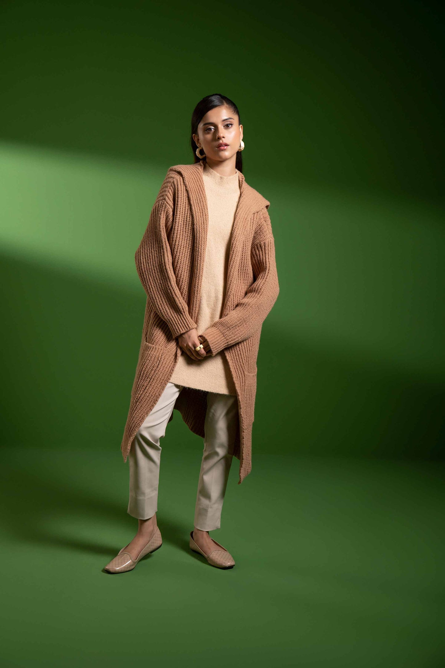 Nishat Linen - Brown Long Sweater