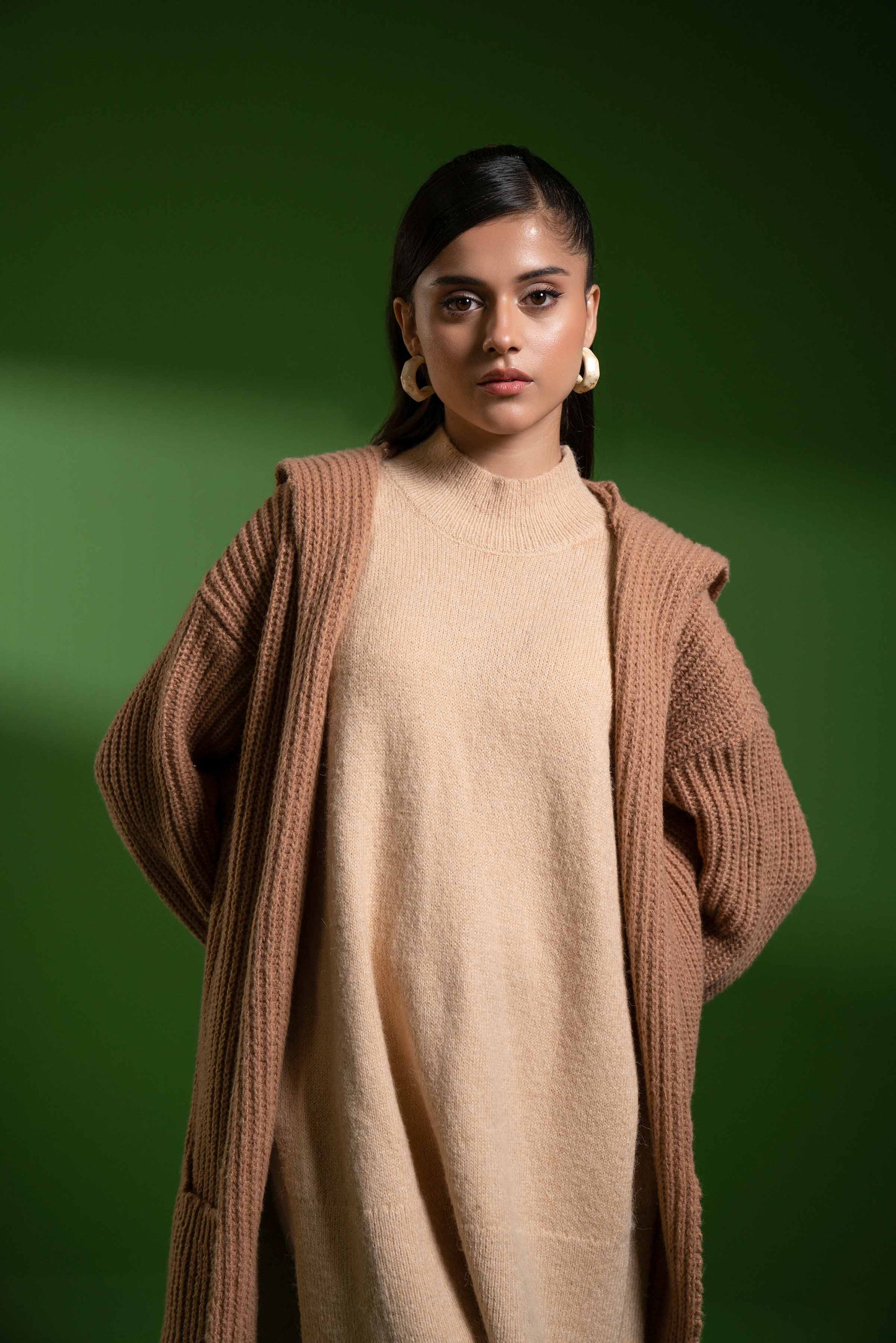Nishat Linen - Brown Long Sweater