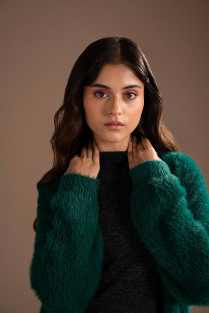 Nishat Linen - Green Long Sweater