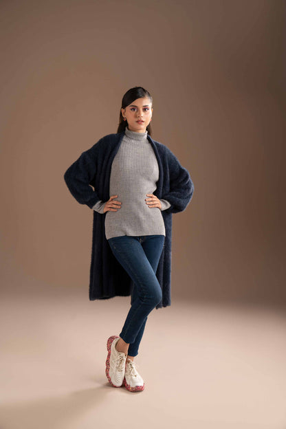 Nishat Linen - Navy Long Sweater