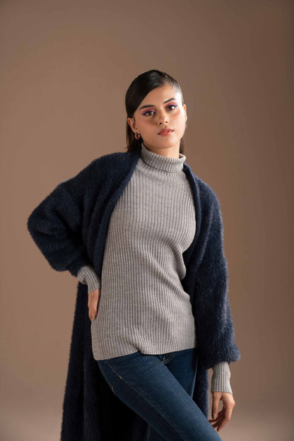 Nishat Linen - Navy Long Sweater