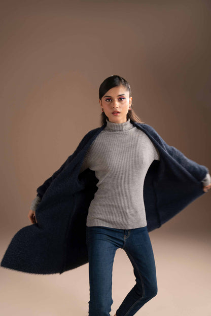 Nishat Linen - Navy Long Sweater