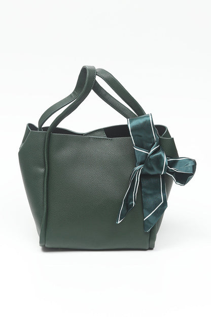 Nishat Linen - Grey Green Hand Bag-556672111-S22