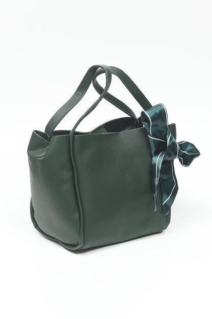 Nishat Linen - Grey Green Hand Bag-556672111-S22
