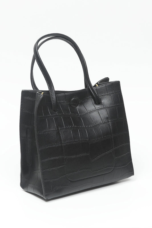 Nishat Linen - Black Hand Bag-556682103-S22