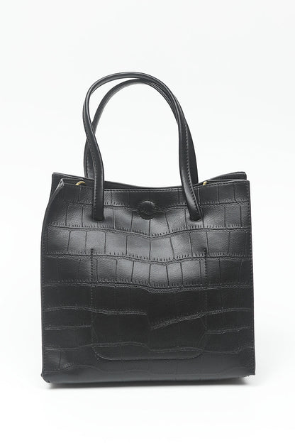 Nishat Linen - Black Hand Bag-556682103-S22