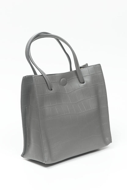 Nishat Linen - Grey Hand Bag-556682111-S22
