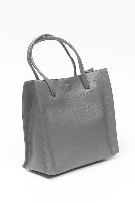 Nishat Linen - Grey Hand Bag-556682111-S22
