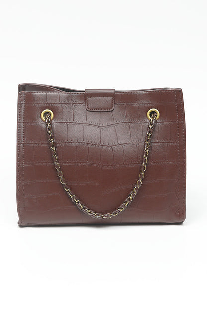 Nishat Linen - Coffee Hand Bag-556802117-S22