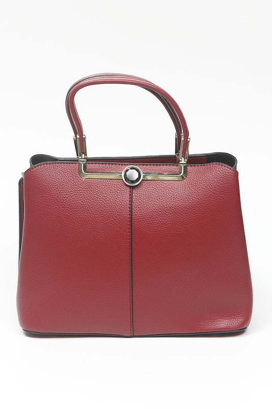 Nishat Linen - Maroon Hand Bag-556882122-S22