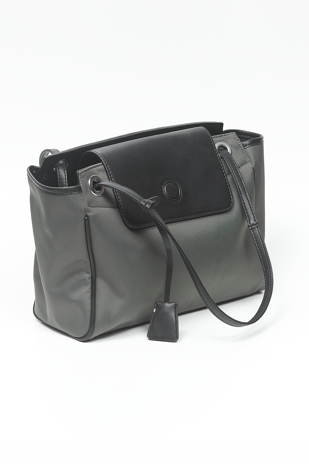 Nishat Linen - Grey Green Hand Bag-557032111-S22