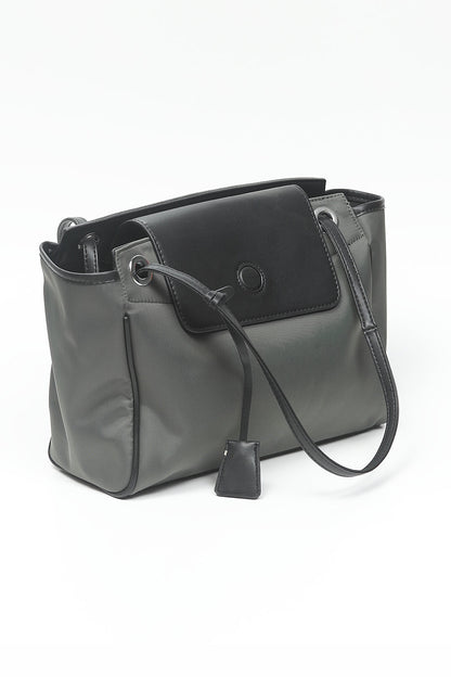 Nishat Linen - Grey Green Hand Bag-557032111-S22