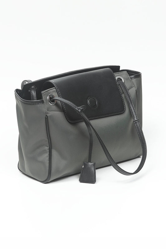 Nishat Linen - Grey Green Hand Bag-557032111-S22