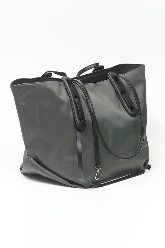 Nishat Linen - Grey Green Hand Bag-557042111-S22