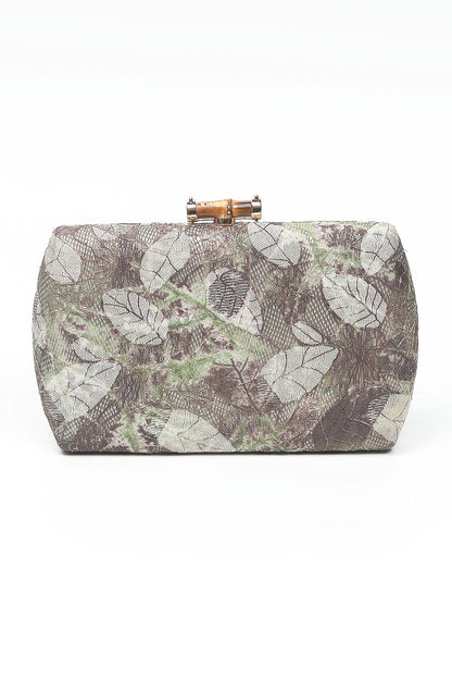 Nishat Linen - Coffee Clutch-557372117-S22