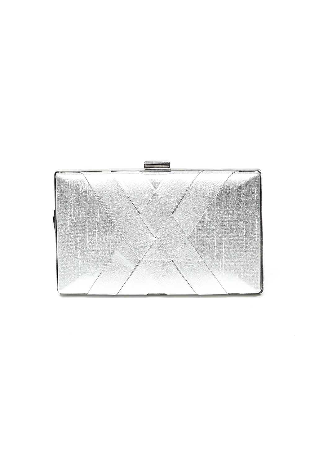Nishat Linen - Silver Clutch-557502120-S22