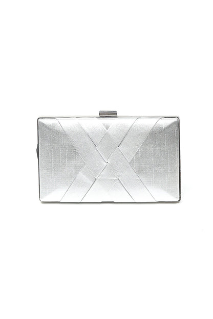 Nishat Linen - Silver Clutch-557502120-S22