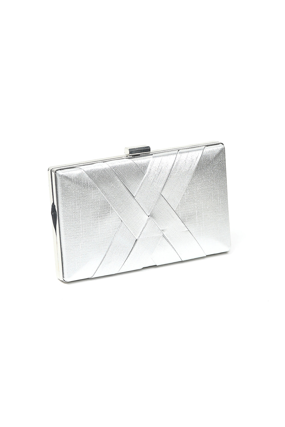 Nishat Linen - Silver Clutch-557502120-S22