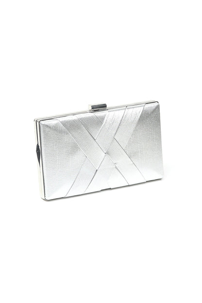 Nishat Linen - Silver Clutch-557502120-S22